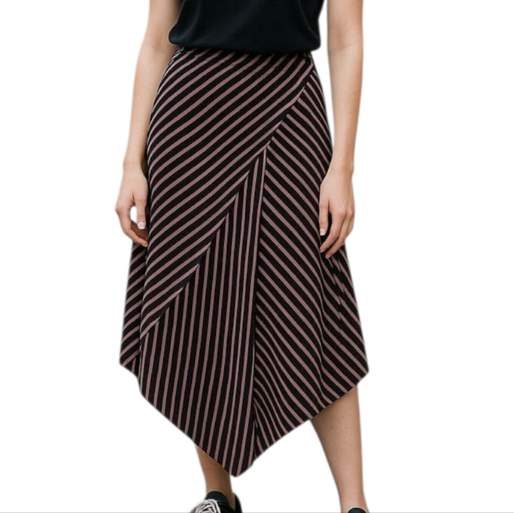 Vintage Y2K Zoey Beth Asymmetrical Striped Skirt